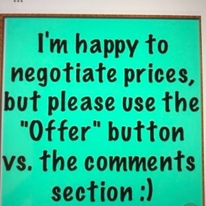 I accept reasonable offers